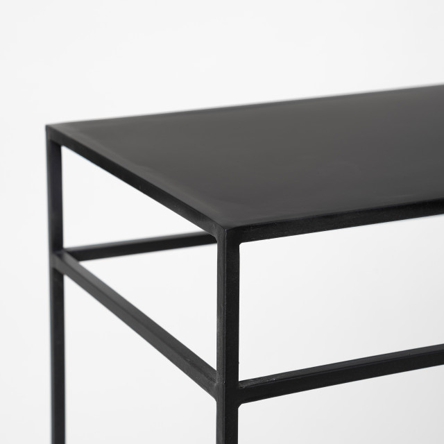 Native Decor Matte Black Console Table Product Detail Image