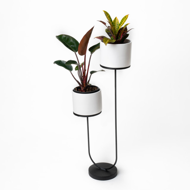 Native Decor Matte Black U-Planter Product In Use