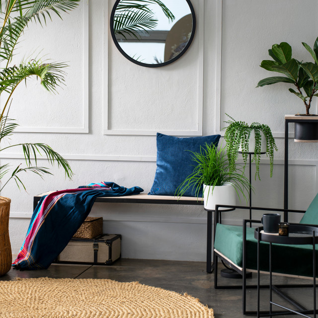 Native Decor Matte Black U-Planter Product In Use