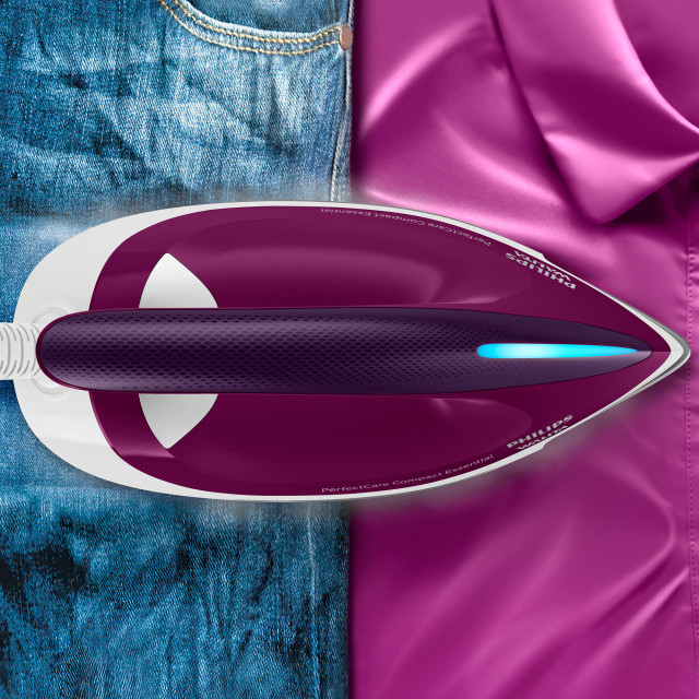 Philips Perfectcare Compact Steam Generator Iron, 2400W in use