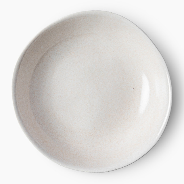 Mervyn Gers Glazed Stoneware Dessert Bowls, Set of 2 - Alabaster Product Top Down View