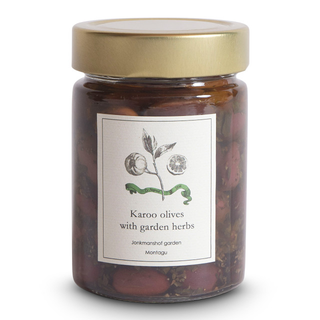 De Nagmaal Jonkmanshof Garden Karoo Olives with Garden Herbs 