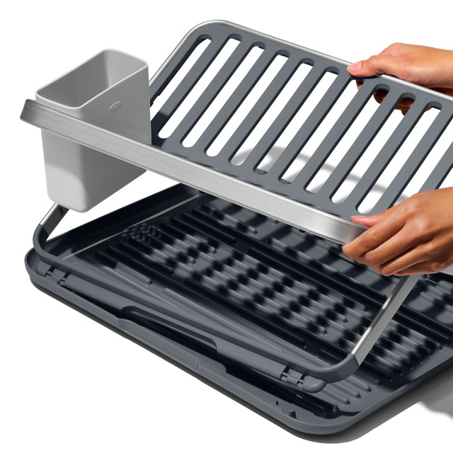 OXO Good Grips Foldaway Dish Rack Product Adjustment Image