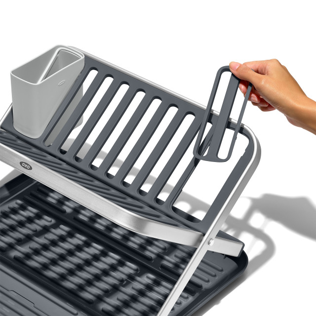 OXO Good Grips Foldaway Dish Rack Product Adjustment Image
