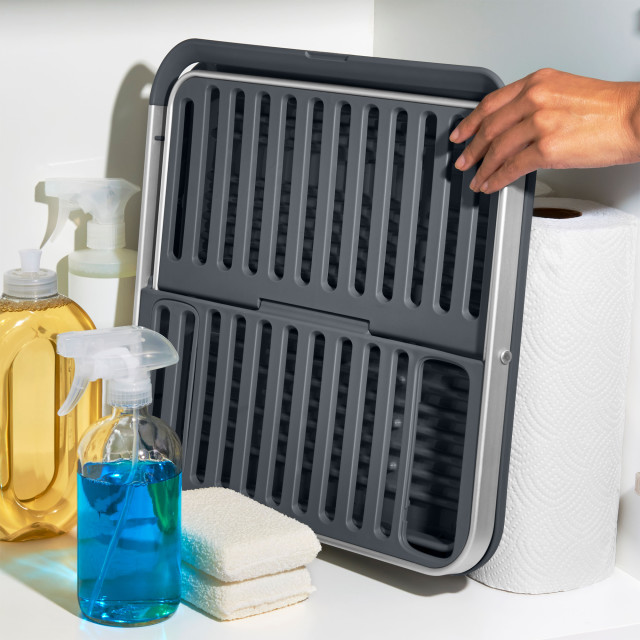 OXO Good Grips Foldaway Dish Rack Product In Use