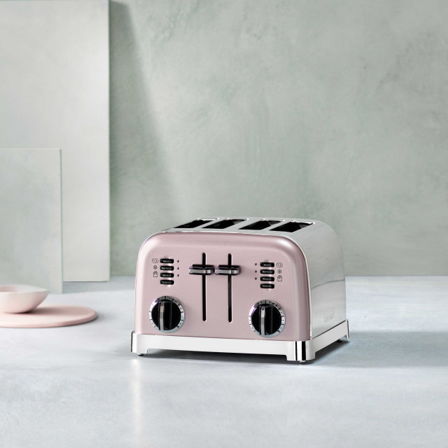 Cuisinart 1800W 4-Slice Toaster - Vintage Pink Product In Use