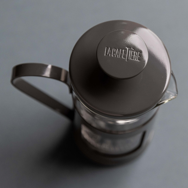 La Cafetiere Monaco Cafetiere, 3 Cup - Grey top view close up
