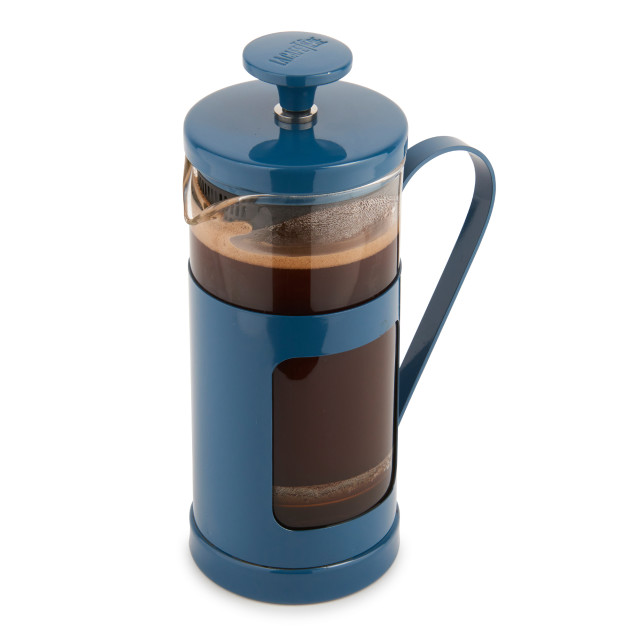 La Cafetiere Monaco Cafetiere, 3 Cup - Blue with coffee