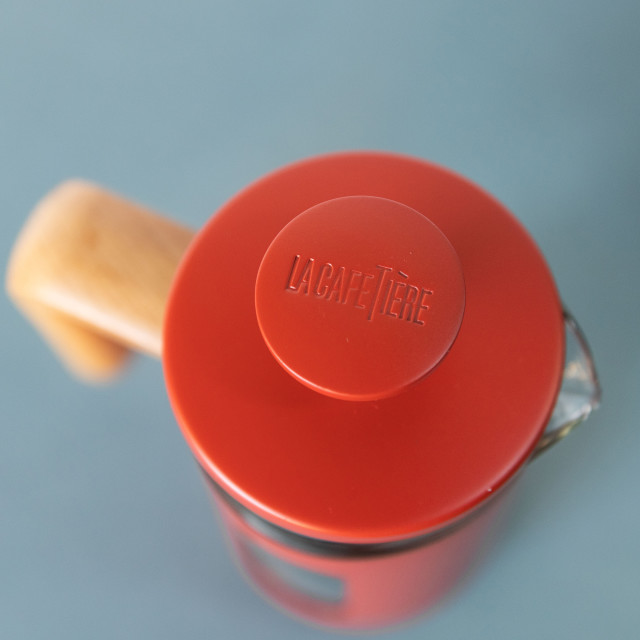 La Cafetiere Pisa Cafetiere, 3 Cup - Red top view close up
