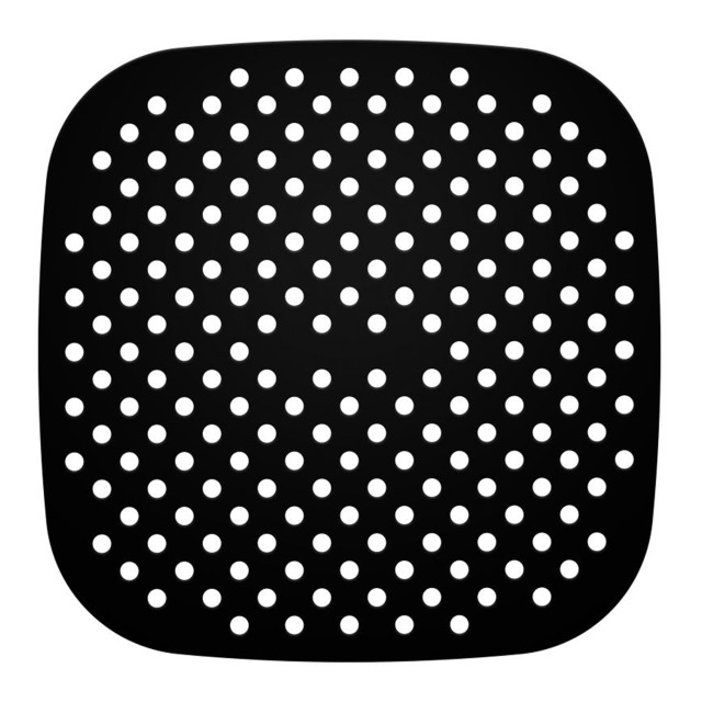 Creative Cooking Silicone Air Fryer Liner - Square - Black 