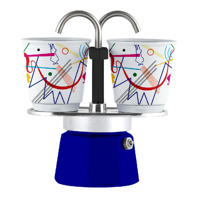Bialetti Mini Express with 2 Cups - Blue
