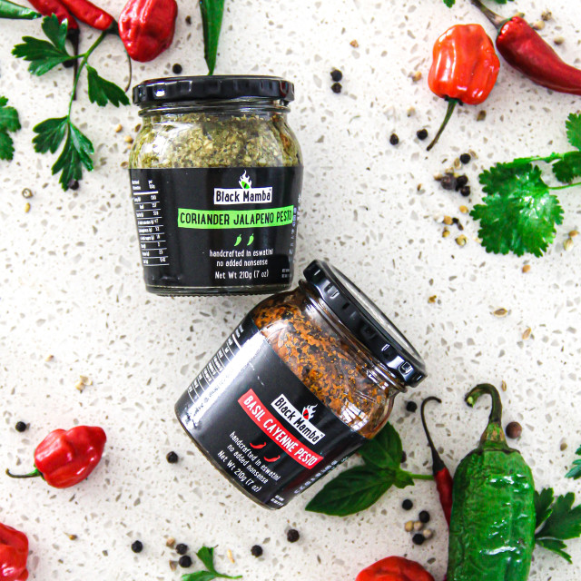 Black Mamba Africa's Hottest Pestos Gift Pack in use