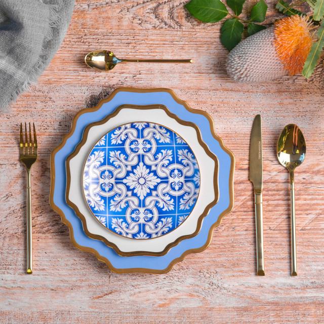 Nicolson Russell Sydney Gold 24 Piece Cutlery Set Product In Use