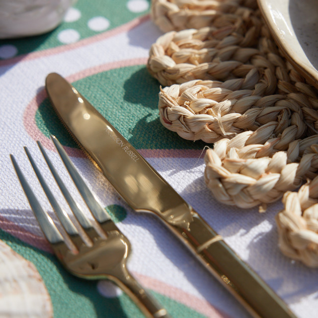 Lifestyle image of Nicolson Russell Sydney Gold Cutlery Set, 24-Piece