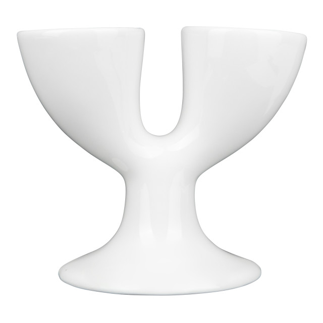 KitchenCraft White Porcelain Double Egg Cup