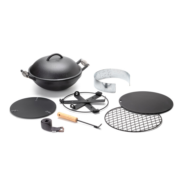 Barebones All-in-One Cast Iron Grill with accessories