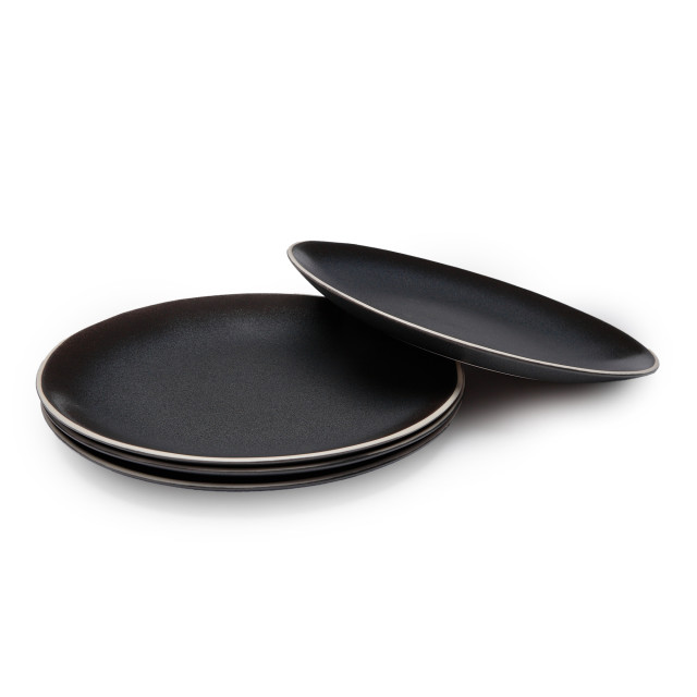 Yuppiechef Majorca Dinner Plates, Set of 4 - Matte Black