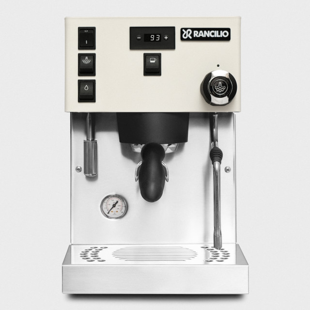 Rancilio Silvia Pro X Manual Espresso Machine - White front view