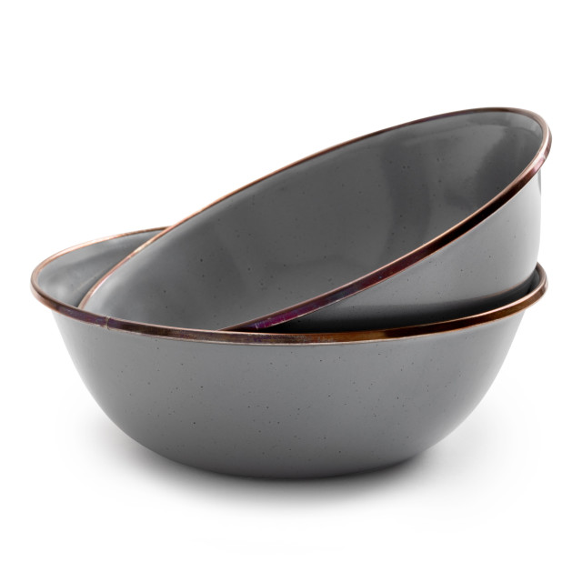 Barebones Enamel Bowl, Set of 2