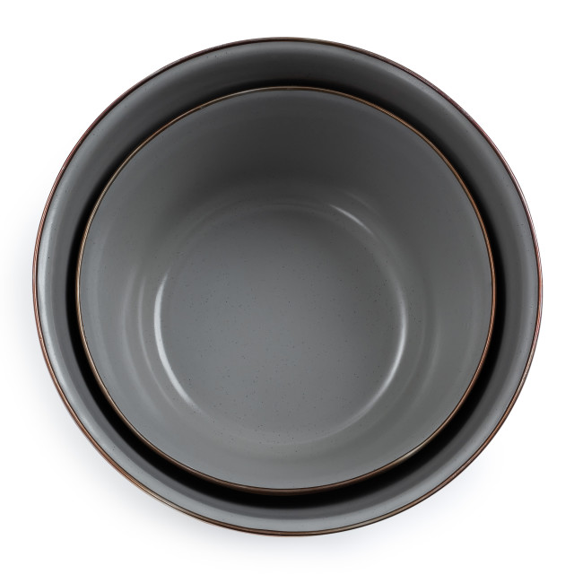 Barebones Enamel Mixing Bowl, Set of 2
