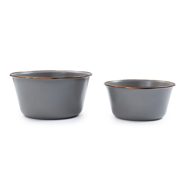 Barebones Enamel Mixing Bowl, Set of 2