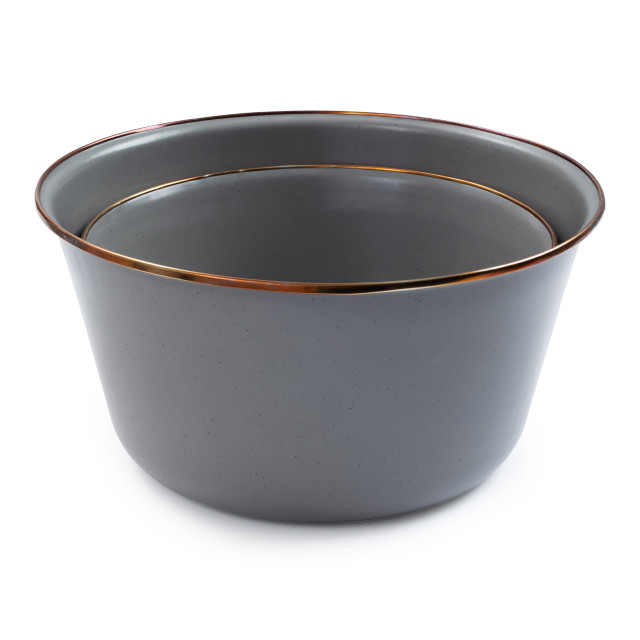 Barebones Enamel Mixing Bowl, Set of 2