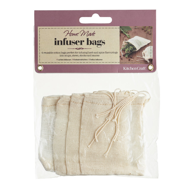 KitchenCraft Home Made Spice Bags, Pack of 4 packaging