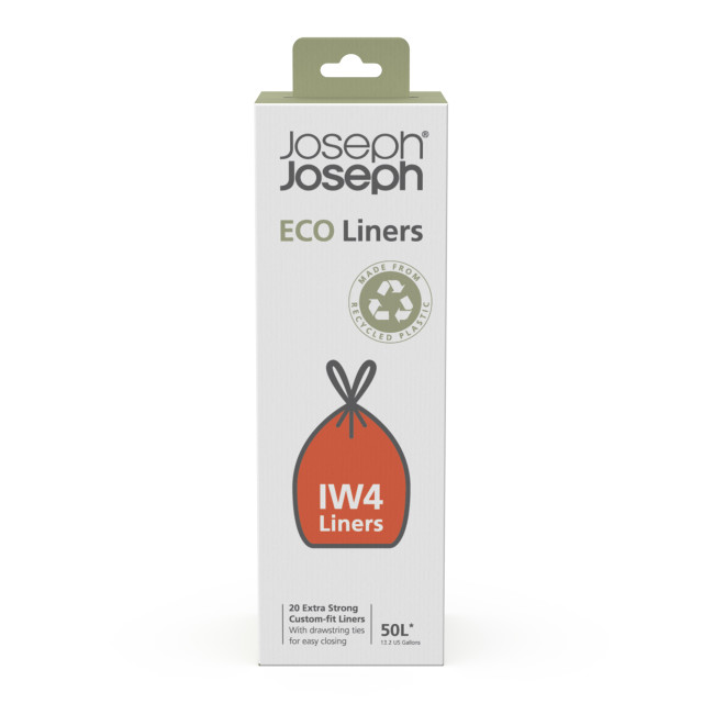 Joseph Joseph Eco Liners Recycled Bin Liners, Pack of 20 - IW4 50L Product Image