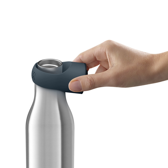 Joseph Joseph Loop Vacuum Insulated Water Bottle, 500ml - Brushed Anthracite Product Detail Image