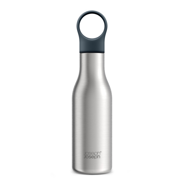 Joseph Joseph Loop Vacuum Insulated Water Bottle, 500ml - Brushed Anthracite Product Image