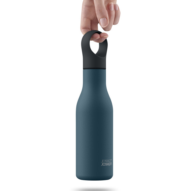 Joseph Joseph Loop Vacuum Insulated Water Bottle, 500ml - Blue Product Detail Image