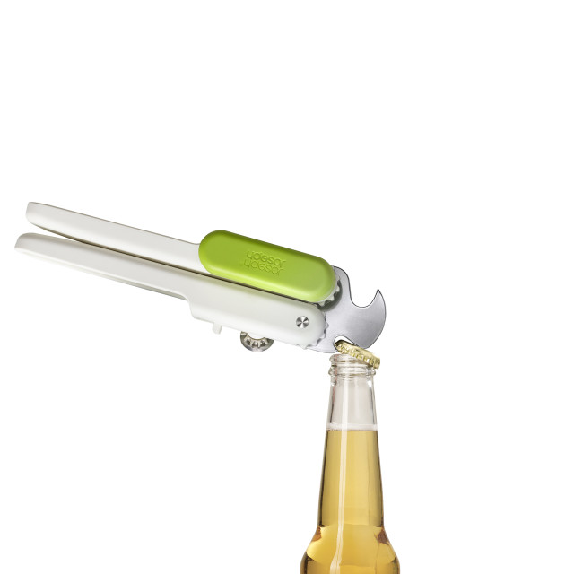 Joseph Joseph Pivot 3-in-1 Can Opener Product Bottle Opener Action Image