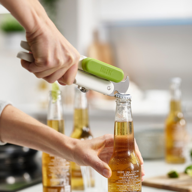 Joseph Joseph Pivot 3-in-1 Can Opener Product Lifestyle Image