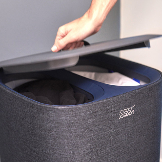 Joseph Joseph Tota 60L Laundry Separation Basket - Carbon Black Product Lifestyle Image