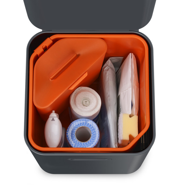 Joseph Joseph Totem Compact 40L Waste & Recycling Bin - Graphite Product Top Down View
