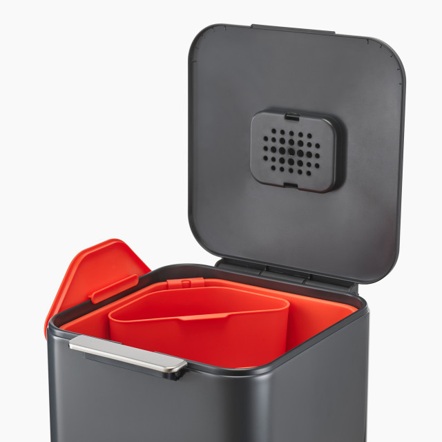 Joseph Joseph Totem Compact 40L Waste & Recycling Bin - Graphite Product Detail Image