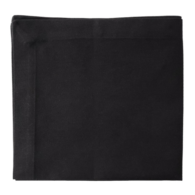 DSA 100% Cotton Wide Hem Napkins, Set of 6 - Black