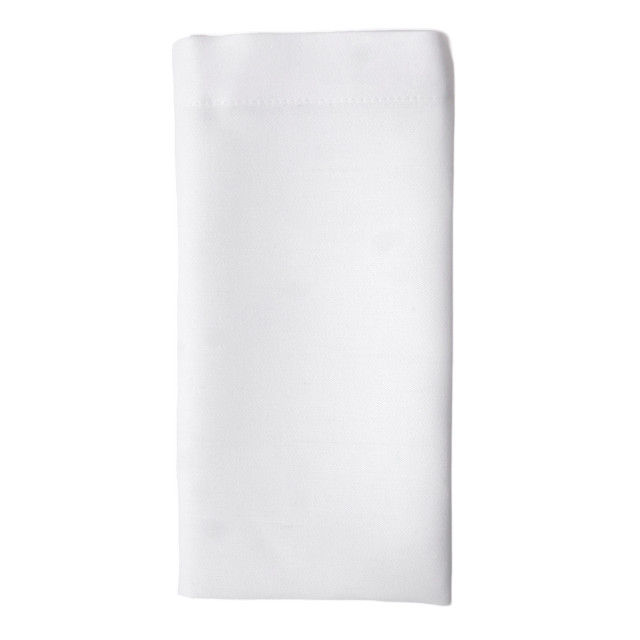 DSA 100% Cotton Wide Hem Napkins, Set of 6 - White