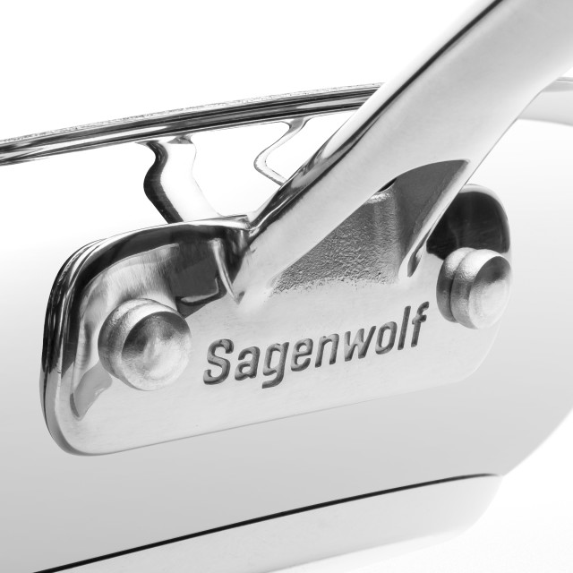 Sagenwolf Silver Series Stainless Steel Frying Pan - 30cm