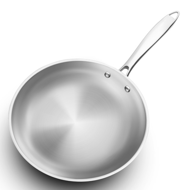 Sagenwolf Silver Series Stainless Steel Pan - 28cm Product Top Down Angle Image