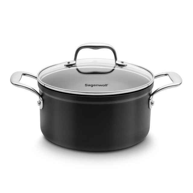 Sagenwolf Titanium Series Non-Stick Casserole Pot with Glass Lid - 20cm Product Image