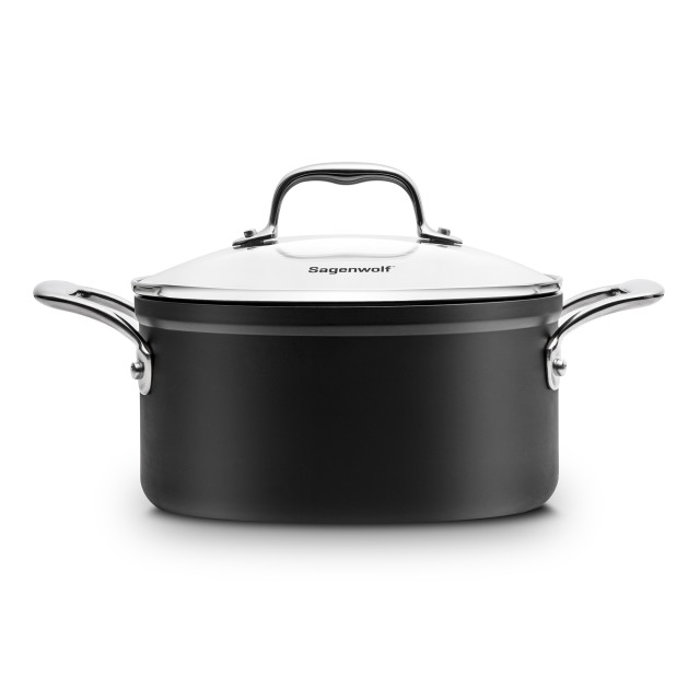 Sagenwolf Titanium Series Non-Stick Casserole Pot with Glass Lid - 20cm Product Image