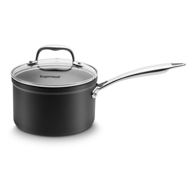 Sagenwolf Titanium Series Non-Stick Saucepan with Glass Lid, 16cm Product Image