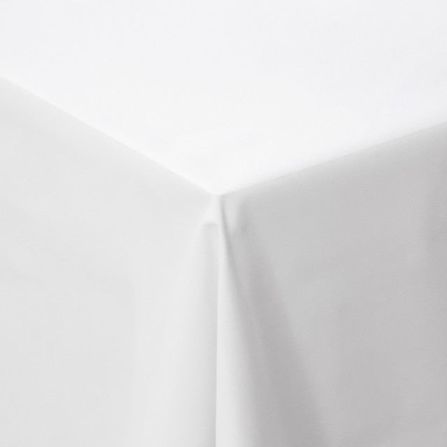 DSA White Polycotton Square Tablecloth