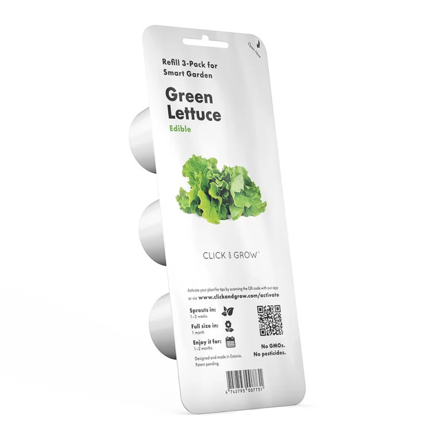 Click & Grow Green Lettuce Seed Pod Refill for Smart Garden, Pack of 3