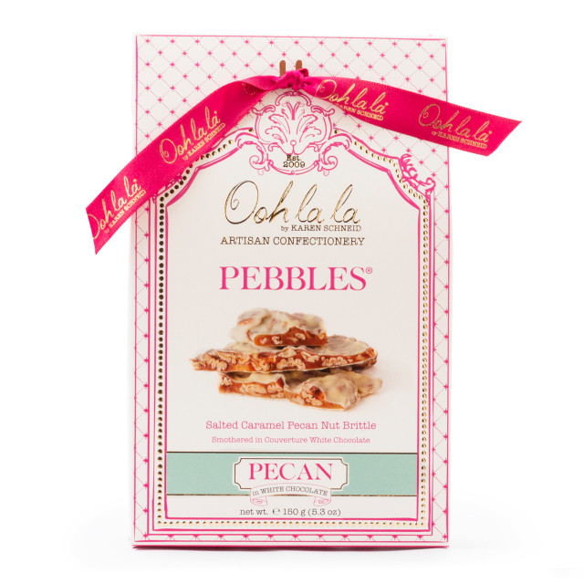 Ooh La La Artisan Confectionery Pecan Pebbles in White Chocolate
