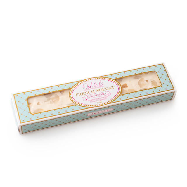 Ooh La La Artisan Confectionery Macadamia French Nougat Bar, 100g