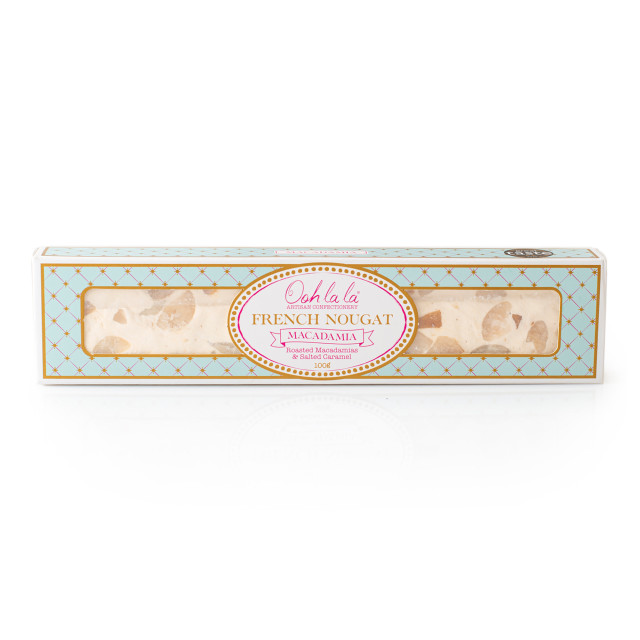 Ooh La La Artisan Confectionery Macadamia French Nougat Bar, 100g angle