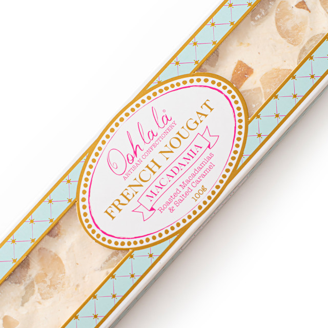 Ooh La La Artisan Confectionery Macadamia French Nougat Bar, 100g detail