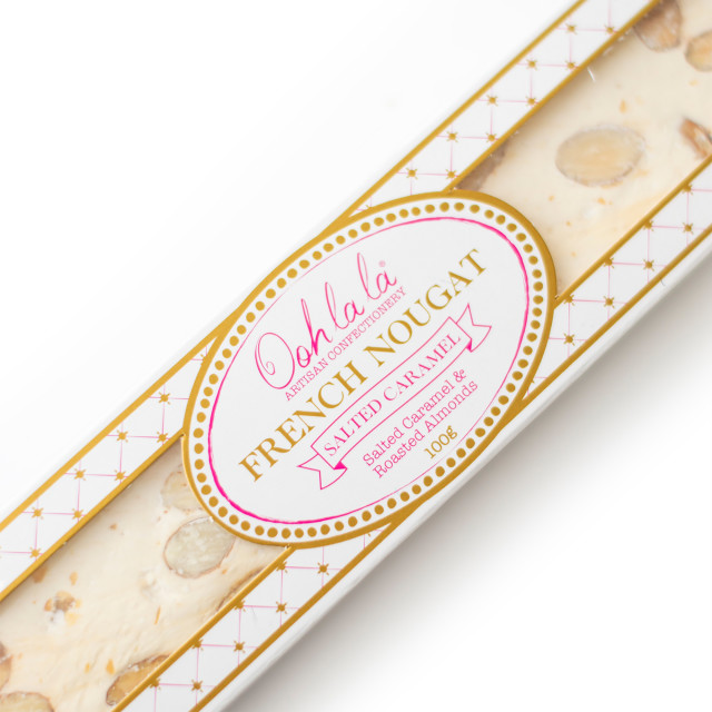 Ooh La La Artisan Confectionery Salted Caramel French Nougat Bar, 100g detail